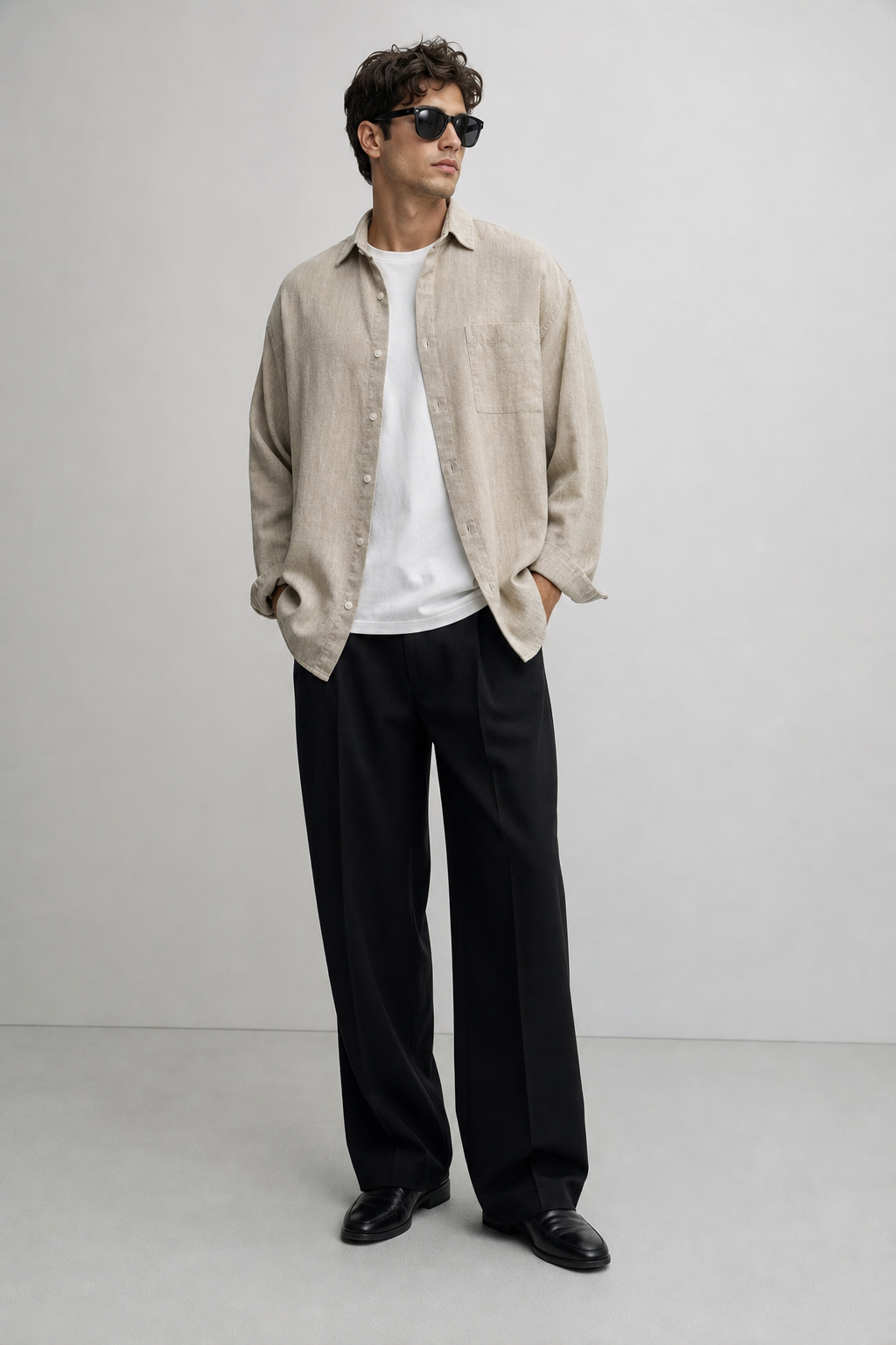 Model wearing ARLO SS26 collection